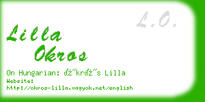 lilla okros business card